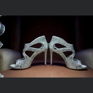 Gianni Bini silver heels. Size 8, only worn once for my wedding.